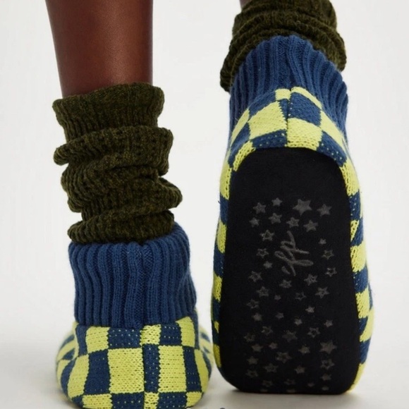 NWOT Free People Sleepover Booties Slippers in Key West Combo - Picture 2 of 6